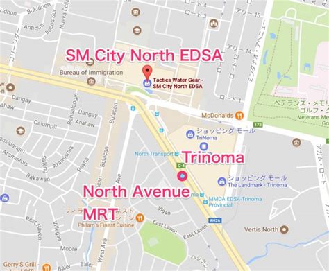 SM City North EDSA Location Map .